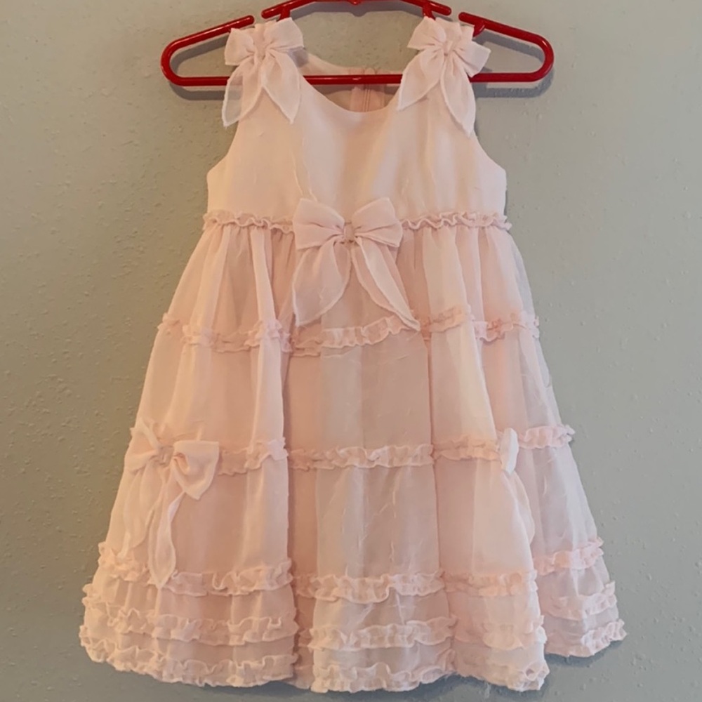American Princess 🎀 Pink Ruffle Dress w/ Short Bloomers 24 Months